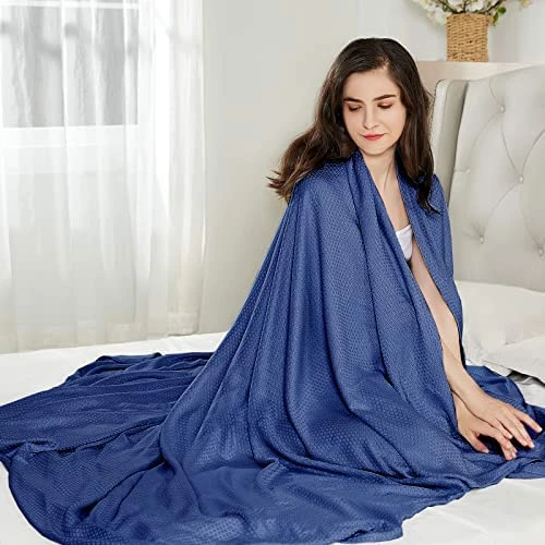 LAGHCAT Cooling Blankets, Summer Bamboo Blankets For Hot Sleeper Night Sweat, Thin Blanket Cold Cool Lightweight Cooling Blanket For Couch Bed, Blanket Cozy Soft For All Season Use Purple 17 LAGHCAT Cooling Blankets, Summer Bamboo Blankets For Hot Sleeper Night Sweat, Thin Blanket Cold Cool Lightweight Cooling Blanket For Couch Bed, Blanket Cozy Soft For All Season Use Purple - Image 15