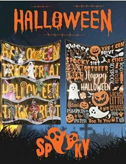 InnoBeta Halloween Decorations Gifts For Kids Women Teens Adults, Bed Flannel Fleece Blankets (50"x 65"), Funny Gifts For Halloween Lovers Or Party's Hostess, Halloween Party Supplies - Happy Halloween 13 InnoBeta Halloween Decorations Gifts For Kids Women Teens Adults, Bed Flannel Fleece Blankets (50"x 65"), Funny Gifts For Halloween Lovers Or Party's Hostess, Halloween Party Supplies - Happy Halloween -Electric Blankets Sales 2022 51caA6HJf4L