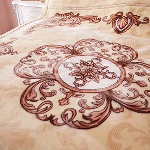 LGYKUMEG 9 Lbs Heavy Korean Mink Blanket Queen Size 79"×91", Silky Soft And Warm, 2 Ply Reversible Raschel Bed Blanket,(200x230cm4kg). Gray And White 4 LGYKUMEG 9 Lbs Heavy Korean Mink Blanket Queen Size 79"×91", Silky Soft And Warm, 2 Ply Reversible Raschel Bed Blanket,(200x230cm4kg). Gray And White - Image 2