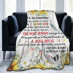 FAIVHSO New Mom Gifts For Women First Time Mom Gifts Mom To Be Blanket Promoted To Mom Flannel Soft Fleece Bed Blanket For New Mommy Pregnancy Gifts 50x60in -Electric Blankets Sales 2022 51cvGT1yVKL