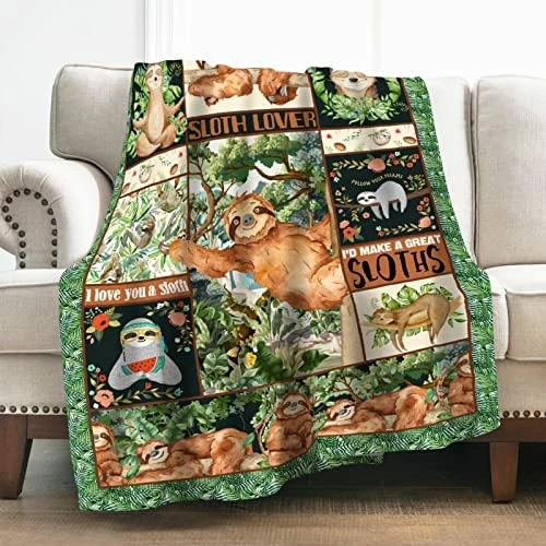 Levens Sloth Blanket Soft Blanket For Bed Couch Sofa Lightweight Travelling Camping Throw For Kids Adults 50"x60" Sloth9 15 Levens Sloth Blanket Soft Blanket For Bed Couch Sofa Lightweight Travelling Camping Throw For Kids Adults 50"x60" Sloth9 - Image 13