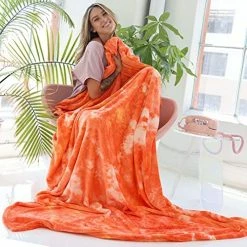 Ailemei Direct Rainbow Tie-Dye Colorful Queen To King Size Blanket, Soft Fuzzy Fleece Blankets, Cute Funny Decorative Flannel Bed Blankets, For Couch Sofa Livingroom, Warm Winter Blankets, Hot Pink Orange Rainbow -Electric Blankets Sales 2022 51d1JYUlHbL. AC