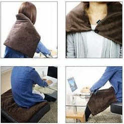 TOHMR USB Heated Shawl, Warm Electric Throws Flannel Blanket Heating Cushion Pad Blanket - 3 Speed Regulating Switch 34"X22" (Gray) 16 TOHMR USB Heated Shawl, Warm Electric Throws Flannel Blanket Heating Cushion Pad Blanket - 3 Speed Regulating Switch 34"X22" (Gray) -Electric Blankets Sales 2022 51d1KRUbMgL