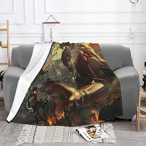 Setooff Anime Flannel Blanket, Super Soft Warm Lightweight Sofa Blanket, Decorative Air Conditioner Blanket For Bedroom, Suitable For Sofa, Bed 颜色名称4 4 Setooff Anime Flannel Blanket, Super Soft Warm Lightweight Sofa Blanket, Decorative Air Conditioner Blanket For Bedroom, Suitable For Sofa, Bed 颜色名称4 - Image 2