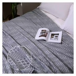 Chuffed Waffle Blanket King Size Bamboo Cotton Waffle Soft Throw Blanket Lightweight Breathable Bed Blanket For All Season Waffle Throw Blanket For Couch Bed Sofa (King, 104x90 Inches, Grey) -Electric Blankets Sales 2022 51dHFIGDkuL
