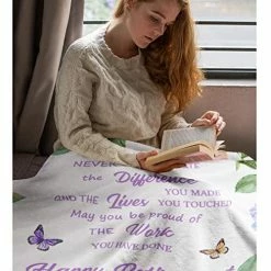 Yamco Retirement Gifts For Women Blanket - Retirement Gifts 60"x 50" Blankets - Retirement Gifts For Men - Farewell Gifts For Coworkers Boss - Funny Retirement Gifts - Happy Retirement Gift Ideas -Electric Blankets Sales 2022 51dPls9FCDL