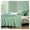 SKIZELL Satin Throw Blanket Silky Bed Blanket.Wrinkle-Free Throw Blanket For Coush Sofa Bed Outdoor.Throw Size 46"x60"Green&Grey -Electric Blankets Sales 2022 51dgSDKnutL