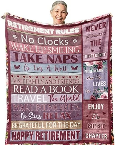 Zolumy Retirement Gifts For Women/Men 2022, Best Retirement Gifts Ideas, Funny Farewell Gifts For Coworkers Women, Going Away Gift, Goodbye Gifts For Coworkers, Coworker Leaving Gift Blanket 60X50in 10 Zolumy Retirement Gifts For Women/Men 2022, Best Retirement Gifts Ideas, Funny Farewell Gifts For Coworkers Women, Going Away Gift, Goodbye Gifts For Coworkers, Coworker Leaving Gift Blanket 60X50in - Image 8