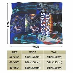 Qooemi Christmas Funny Nightmare Blanket Super Soft And Comfortable Air Conditioning Blanket Suitable For Sofa Bed Living Room Halloween Indoor Outdoor Ornamental Blanket 50"X40" -Electric Blankets Sales 2022 51eGq0maSqL