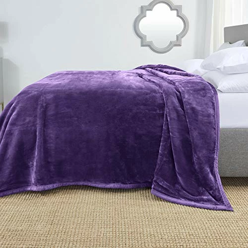 Clara Clark Fleece Blanket, Raschel Mink Faux Fur Blanket, Ultra Plush Blanket, Cozy And Warm Blanket, 55 X 82, Solid Eggplant 3 Clara Clark Fleece Blanket, Raschel Mink Faux Fur Blanket, Ultra Plush Blanket, Cozy And Warm Blanket, 55 X 82, Solid Eggplant
