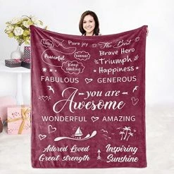 ZHSHWAT Inspirational Gifts For Women Men Female Friends Sister, Purple Blanket Warm Hug Gifts For Christmas Retirement Friendship Birthday Get Well Soon Mothers Day -Electric Blankets Sales 2022 51eWPLuLUsL. AC