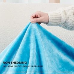 Deconovo Fleece Blanket Twin Blanket - Soft Lightweight Plush Cozy Twin Blankets For Bed, Sofa, Couch, Travel, Camping, 60x80 Inches, Teal -Electric Blankets Sales 2022 51ebIkSvUSL