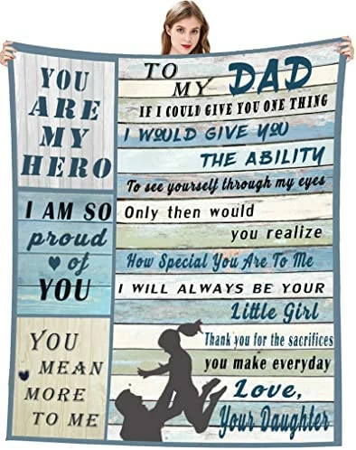 JERHTUO Blanket To My Son From Mom Letter Printed Blanket Letter Quilts Positive Encourage Birthday Christmas Thanksgiving Gifts Fits Flannel BlanketCouch Sofa Bedroom 50"x60" To My Dad,daghter 9 JERHTUO Blanket To My Son From Mom Letter Printed Blanket Letter Quilts Positive Encourage Birthday Christmas Thanksgiving Gifts Fits Flannel BlanketCouch Sofa Bedroom 50"x60" To My Dad,daghter - Image 7