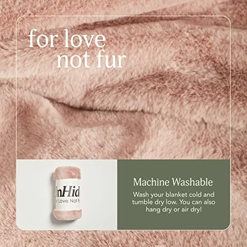 UnHide Lil’ Marsh | Faux Fur Blanket | Durable, Lightweight, Extra Soft Blanket | Machine Washable | Add A Layer Of Softness To Any Bed, Couch, Or Reading Chair | Rosy Baby, Medium (60” X 80”) 5 UnHide Lil’ Marsh | Faux Fur Blanket | Durable, Lightweight, Extra Soft Blanket | Machine Washable | Add A Layer Of Softness To Any Bed, Couch, Or Reading Chair | Rosy Baby, Medium (60” X 80”) - Image 3