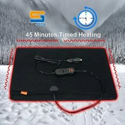 SJC Electric Car Heated Blanket Fleece Travel Blanket With 45' Timer Hi/Low Heat Setting Electric Car Blanket Throws For Car,57” X 39” Black -Electric Blankets Sales 2022 51f41clEZKL