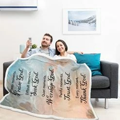 OHDS Christian Gifts For Women, Sherpa Fleece Throw Blanket With Inspirational Thoughts And Prayers, Bible Verse Sherpa Blanket For Couch Bed, Religious Gifts For Women Men For Birthday Christmas 50"X 60" Natural Bible -Electric Blankets Sales 2022 51fLNp6aboL