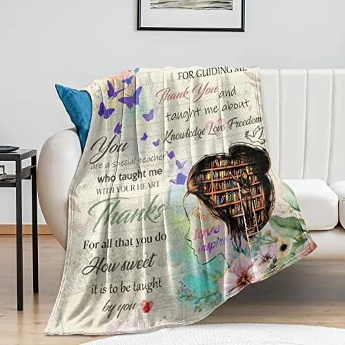 Dvtqtiqpa Teacher Blanket Gifts For Women - Lightweight Soft Blankets For Teacher Appreciation Teacher's Day Birthday Back To School Graduation Gift Ideas 60"X50" 7 Dvtqtiqpa Teacher Blanket Gifts For Women - Lightweight Soft Blankets For Teacher Appreciation Teacher's Day Birthday Back To School Graduation Gift Ideas 60"X50" - Image 5