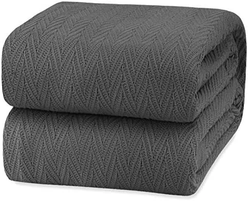 White Classic Luxury 100% Cotton Blankets King Size Bed - 410GSM Lightweight Waffle Summer Blanket - Breathable All Seasons Queen 108x90 - White 11 White Classic Luxury 100% Cotton Blankets King Size Bed - 410GSM Lightweight Waffle Summer Blanket - Breathable All Seasons Queen 108x90 - White - Image 9