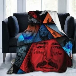 PNRPPKT Po-st Blanket 50''X40'' Super Soft Flannel M-Alone Blankets Light Art Plush Suitable Bed Couch Living Room, Black -Electric Blankets Sales 2022 51gThtke4SL. AC 2