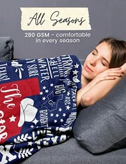 InnoBeta Texas Gifts Bed Flannel Fleece Plush Blankets, Texan, Souvenir, US State Gift, Birthday Presents For Women, Men, Friends (50"x 65") -Electric Blankets Sales 2022 51gVLMQAVRL