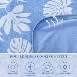 VK VK·LIVING Cooling Blanket For Hot Sleepers, Soft Summer Blanket Upgrade For Night Sweats Hot Flashes, Lightweight Summer Cooling Comforters Cold Blanket (Twin 60*80, Blue) -Electric Blankets Sales 2022 51gdVG2ZNVL
