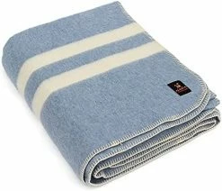 Alpaca Warehouse Thick Alpaca Wool Blanket – Heavyweight Alpaca Wool Blanket For Camping Outdoors Or Using Indoors | Soft Peruvian Alpaca Wool Blankets (Light Sky Blue - Ivory Stripes, Twin) -Electric Blankets Sales 2022 51gj0Ngp6hL. AC
