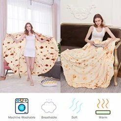 Innocedear Burritos Blanket,2 Pack Double Side Flannel Tortilla Blanket 71 Inches,Comfortable Soft Novelty Giant Taco Blanket,Funny Gag Gifts For Adults&Kids-Style 1 17 Innocedear Burritos Blanket,2 Pack Double Side Flannel Tortilla Blanket 71 Inches,Comfortable Soft Novelty Giant Taco Blanket,Funny Gag Gifts For Adults&Kids-Style 1 -Electric Blankets Sales 2022 51gkrGqwO0L