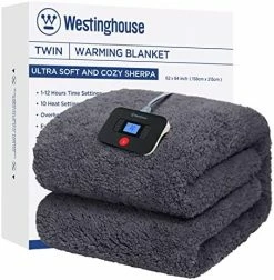 Westinghouse Electric Blanket Full Size, Soft Plush Sherpa Heated Blanket With 10 Heating Levels & 1-12 Hours Auto-Off, Machine Washable, 62x84 Inches, Darkgrey 30 Westinghouse Electric Blanket Full Size, Soft Plush Sherpa Heated Blanket With 10 Heating Levels & 1-12 Hours Auto-Off, Machine Washable, 62x84 Inches, Darkgrey -Electric Blankets Sales 2022 51gu DFTODL. AC