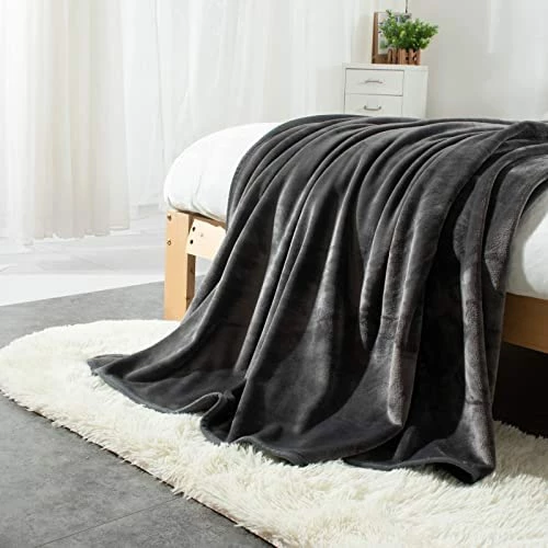 MORANJIAFANG Solid Color Flannel Blanket Thicken Reversible Fleece Thermal Blanket (Dark Grey, Queen 90"×90") 12 MORANJIAFANG Solid Color Flannel Blanket Thicken Reversible Fleece Thermal Blanket (Dark Grey, Queen 90"×90") - Image 10