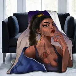 Syifasya African American Women Blanket Black Girl Blanket Lightweight Fleece Sofa Cozy Flannel Carpet Travel Sofa Bed Travel Picnic Blanket For Men Women 50"X40" African American Women10 -Electric Blankets Sales 2022 51hEy0OVWYS. AC