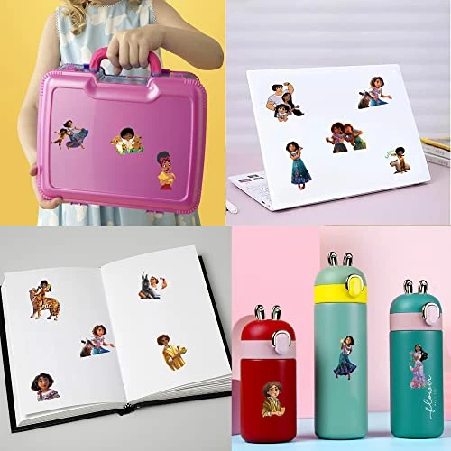 Tienaoke Encanto Blanket Gift Set, Includes Blanket 40x60in, Pillowcase, 50 Pieces Stickers, 6 Keychains, 6 Bracelets, Button Pins, Necklace Style B 6 Tienaoke Encanto Blanket Gift Set, Includes Blanket 40x60in, Pillowcase, 50 Pieces Stickers, 6 Keychains, 6 Bracelets, Button Pins, Necklace Style B - Image 4