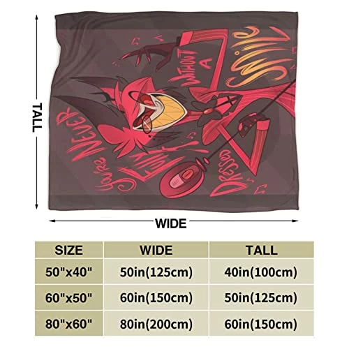 YSFyinee Hazbin Alastor Hotel Ultra-Soft Micro Fleece Blanket Warm 3D Graphic Plush Fluffy For Couch, Bed, Sofa 60"X50" Black 5 YSFyinee Hazbin Alastor Hotel Ultra-Soft Micro Fleece Blanket Warm 3D Graphic Plush Fluffy For Couch, Bed, Sofa 60"X50" Black - Image 3