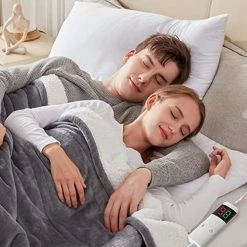 Octrot Heated Electric Blanket Heating Sherpa Twin Size Blankets With Auto Off 10 Heating Levels 1-8 Hours For Adults Fast Warming Blankets And Throws For Women, Washable (62" X 84", Grey) -Electric Blankets Sales 2022 51hstYni dL. AC 1