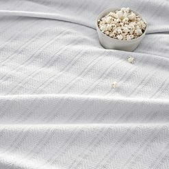 Vellux 1B07225 Cotton 360 GSM Breathable Solid Herringbone Lightweight Blanket Machine Washable Bed Sofa Blankets, Full Queen, White -Electric Blankets Sales 2022 51iEuohdK6L