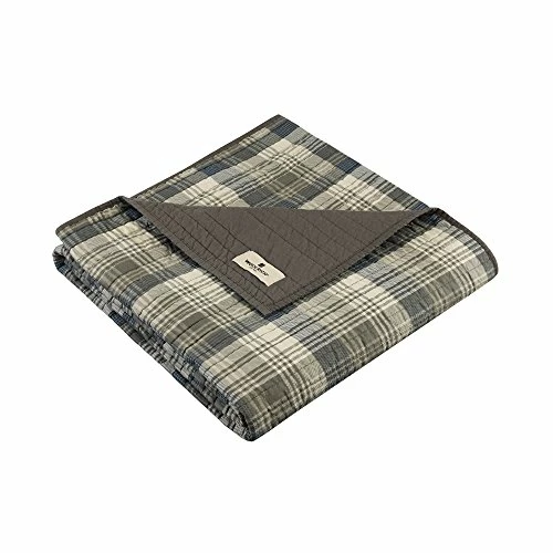 Woolrich Tasha Luxury Quilted Throw Taupe 50x70 Plaid Premium Soft Cozy 100% Cotton For Bed, Couch Or Sofa Huntington, Red 4 Woolrich Tasha Luxury Quilted Throw Taupe 50x70 Plaid Premium Soft Cozy 100% Cotton For Bed, Couch Or Sofa Huntington, Red - Image 2