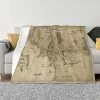Generic Middle Earth Map Blanket Super Soft Flannel Blanket Cozy Plush Bedding Bed Sofa Ladies Men50 X40 Black6