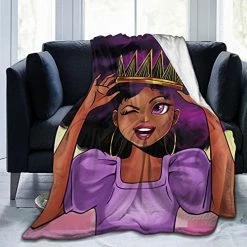 Syifasya African American Women Blanket Black Girl Blanket Lightweight Fleece Sofa Cozy Flannel Carpet Travel Sofa Bed Travel Picnic Blanket For Men Women 50"X40" African American Women10 -Electric Blankets Sales 2022 51jHnadejXS. AC