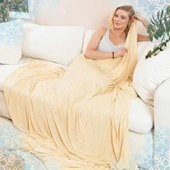 Ailemei Direct Cooling Blanket For Hot Sleepers, Full/Queen Size Lightweight Breathable Summer Blankets For Bed, With Double Sided Cold Effect For Night Sweats, Transfer Heat To Keep Body Cool,90"x90",Blue Checkered -Electric Blankets Sales 2022 51jX UO04jL. AC 1