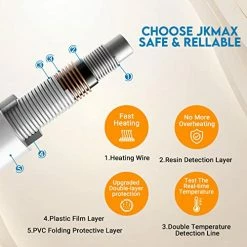 JKMAX Electric Heated Blanket, 90*100 Cozy Heated Blanket For Bed, 5 Heating Levels & 10 Hours Auto Off, Dual Controller Electric Blanket For Adults, Flannel Electric Throw Blanket, (90*100, Grey) -Electric Blankets Sales 2022 51jXFBudIAL