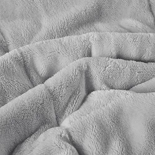 Madison Park Coleman Cozy Reversible Blanket, Luxury Plush All Season Down Alternative Cover For Bed, Couch And Sofa, King(108"x90"), Grey 6 Madison Park Coleman Cozy Reversible Blanket, Luxury Plush All Season Down Alternative Cover For Bed, Couch And Sofa, King(108"x90"), Grey - Image 4