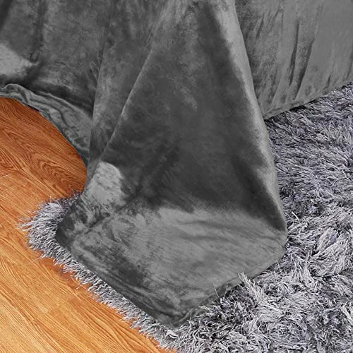 Utopia Bedding Sherpa Bed Blanket Queen Size Grey 480GSM Plush Blanket Fleece Reversible Blanket For Bed And Couch (90x90 Inches) 4 Utopia Bedding Sherpa Bed Blanket Queen Size Grey 480GSM Plush Blanket Fleece Reversible Blanket For Bed And Couch (90x90 Inches) - Image 2
