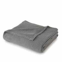Sun Yin USA Inc. 100% Cotton Soft Cozy King Blanket, Grey Gray