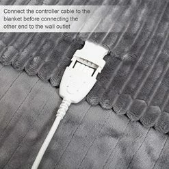 ZONLI Electric Blanket Queen Size，Heated Blanket Throw With 10 Heating Levels And 1-12 Hours Time Settings, Flannel Fast Heating Blanket For Bedroom Office Couch，Machine Washable, Grey, 72 X 84 Inch -Electric Blankets Sales 2022 51jsvhZ7k3L