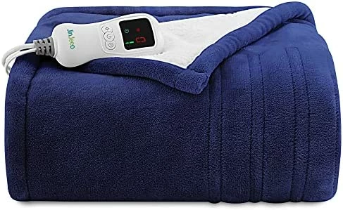 JinJeeo Heated Blanket Sherpa Electric Throw Blanket For Winter,6 Heat Settings Heating Blanket With 9hrs Timer Auto Shut Off,Home Couch,Machine Washable,50"x 60" Grey 14 JinJeeo Heated Blanket Sherpa Electric Throw Blanket For Winter,6 Heat Settings Heating Blanket With 9hrs Timer Auto Shut Off,Home Couch,Machine Washable,50"x 60" Grey - Image 12