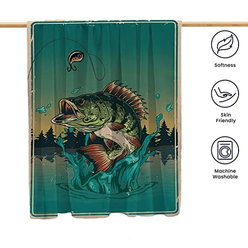 LodiSFOA Largemouth Bass Bass Jumping Out Of Water Fleece Blanket Travel Blanket Warm Soft Bed Blankets For Adults Gift For Christmas Holiday 50"x40" Black 3 8 LodiSFOA Largemouth Bass Bass Jumping Out Of Water Fleece Blanket Travel Blanket Warm Soft Bed Blankets For Adults Gift For Christmas Holiday 50"x40" Black 3 - Image 6