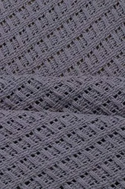 100% Cotton Blanket King Size 108 X 90 Inches Grey Color Classic Weave AAVNI HOMES - All Season Premium Breathable Ultra Soft Lightweight Comfortable For Layering Any Bed Couch Or Sofa