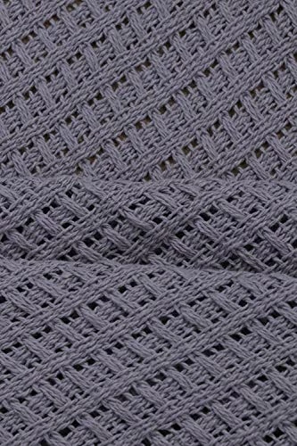 100% Cotton Blanket King Size 108 X 90 Inches Grey Color Classic Weave AAVNI HOMES - All Season Premium Breathable Ultra Soft Lightweight Comfortable For Layering Any Bed Couch Or Sofa 3 100% Cotton Blanket King Size 108 X 90 Inches Grey Color Classic Weave AAVNI HOMES - All Season Premium Breathable Ultra Soft Lightweight Comfortable For Layering Any Bed Couch Or Sofa