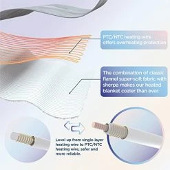 Bedsure Heated Electric Blanket Twin - Soft Heated Blanket, 6 Heat Settings Heating Blanket With 10 Time Settings, 8hrs Timer Auto Shut Off (62×84 Inches, Grey) 21 Bedsure Heated Electric Blanket Twin - Soft Heated Blanket, 6 Heat Settings Heating Blanket With 10 Time Settings, 8hrs Timer Auto Shut Off (62×84 Inches, Grey) -Electric Blankets Sales 2022 51kSfO7CU6L 1