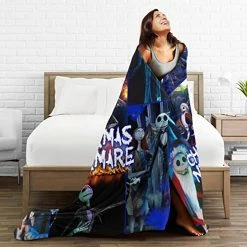 Qooemi Christmas Funny Nightmare Blanket Super Soft And Comfortable Air Conditioning Blanket Suitable For Sofa Bed Living Room Halloween Indoor Outdoor Ornamental Blanket 50"X40" -Electric Blankets Sales 2022 51kU1xwCxML