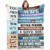 HAINANBOY Gifts For Her Wife Gift From Husband Blanket For Christmas Wedding Anniversary Birthday Mothers Day Valentines Day Romantic For Wife Ideas Healing Thoughts Ultra Soft Blankets 80x60inch -Electric Blankets Sales 2022 51klbwwKckL